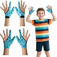 Vista 10 de Protector de pulgar para niños, 4 unidades, guantes antichuparse, de compresión masticable, para niños de 5 a 12 años