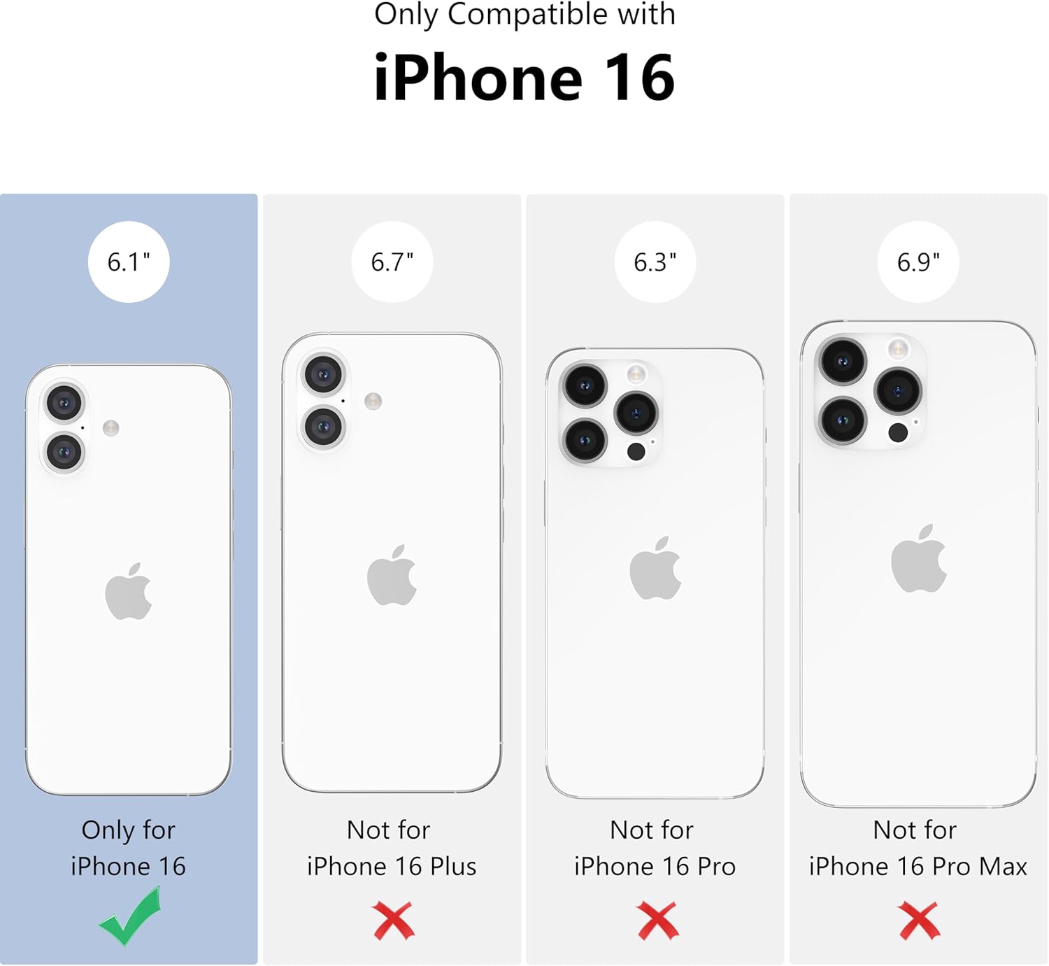 ZTOFERA Mirror Case for iPhone 16, Mirror for Girls Women Makeup, Cute Glossy Hard Back & Soft Edge Extra Protection Anti-Drop Shockproof Phone Cover for iPhone 16-Black - Image 2