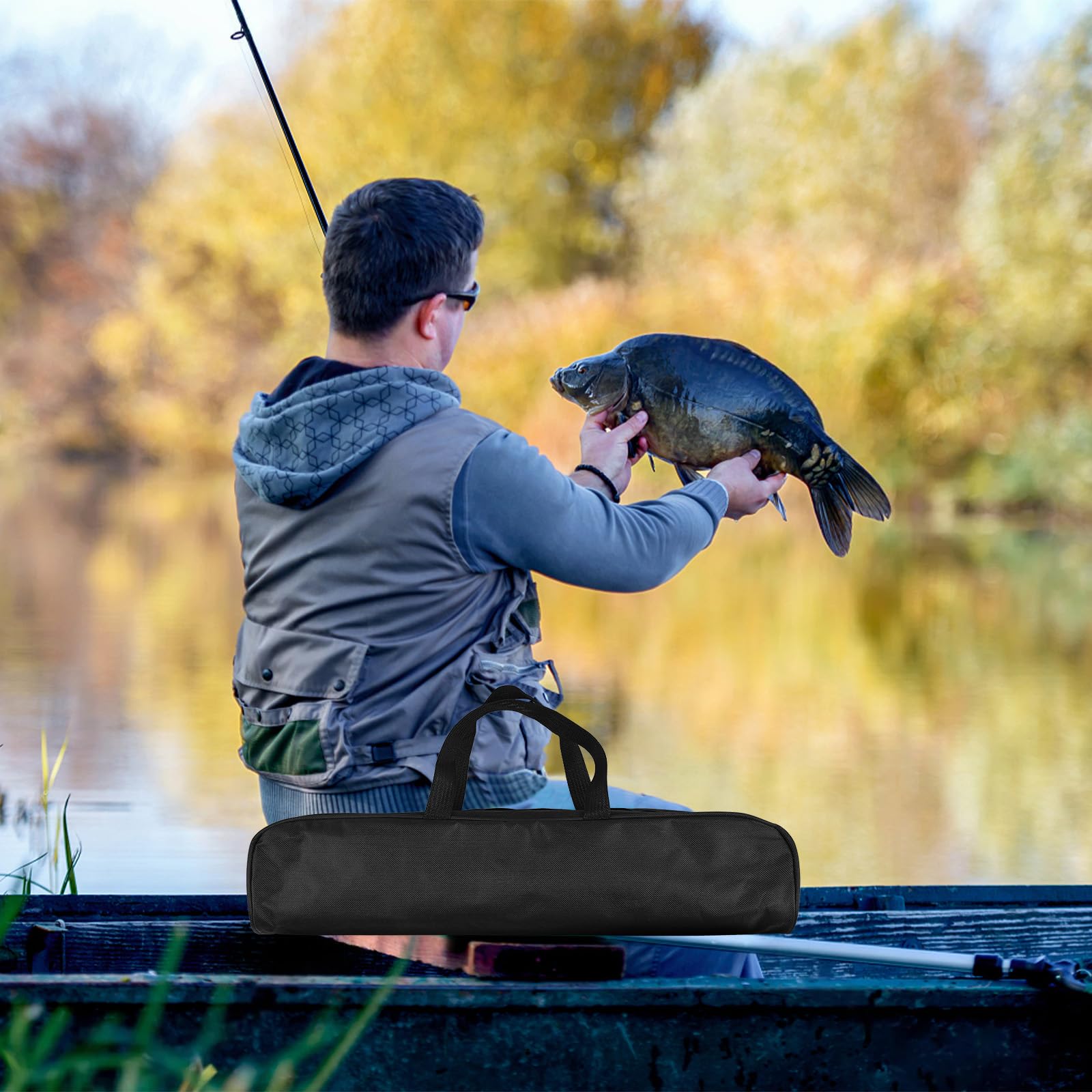Canna da pesca telescopica e mulinello combinati, kit portatile pieghevole per canna da pesca da viaggio per uso in acqua dolce e salata con bobina inclinata liscia e forcellone