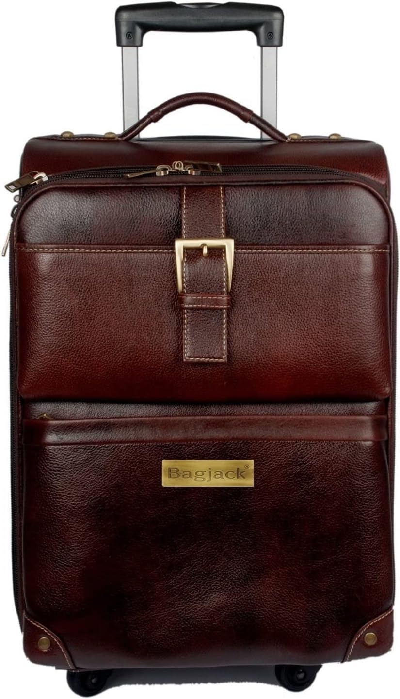 Men's Set In With The Ophiuchi Ii Travel Briefcase Leather Luggage Bag Free Size Brown