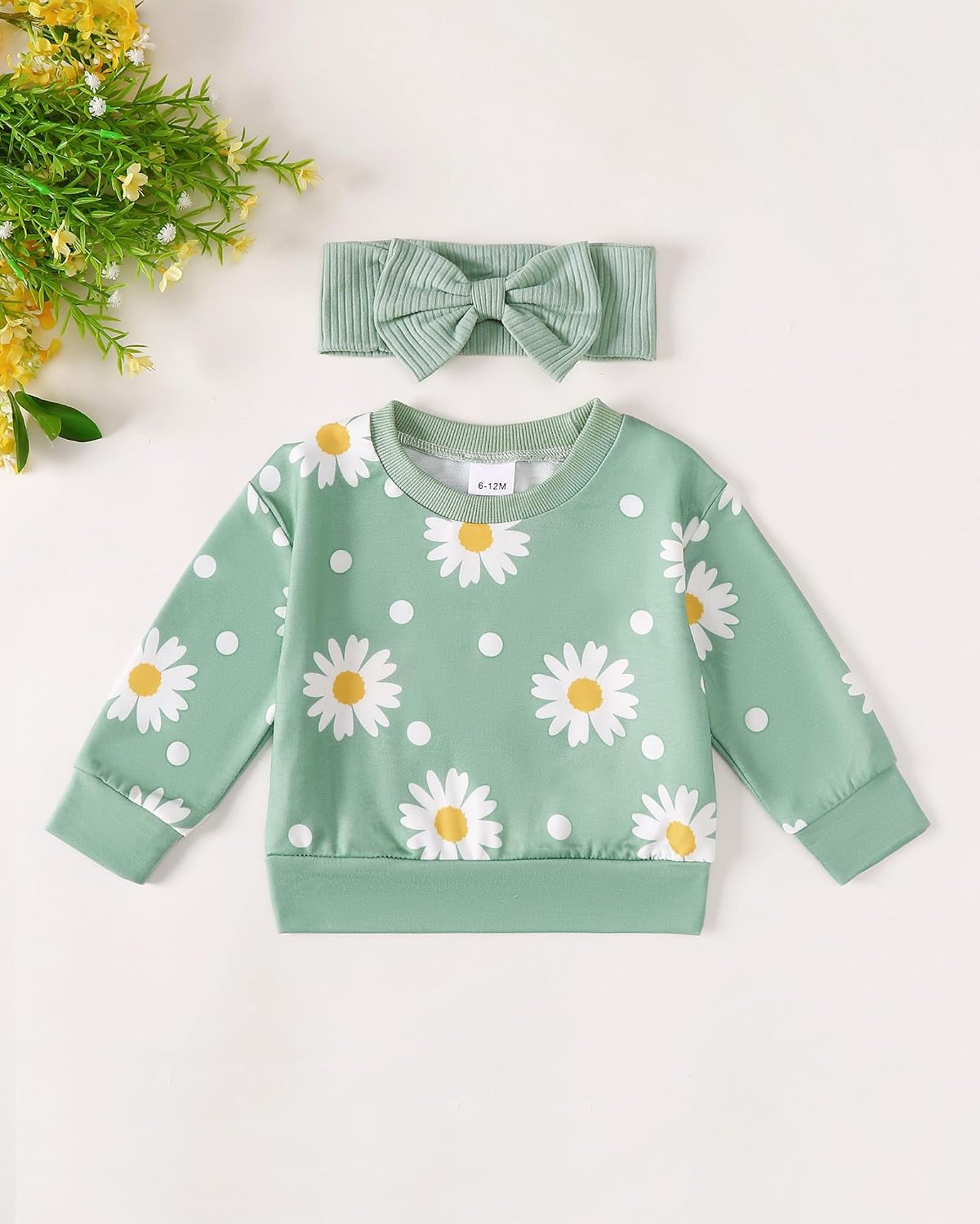 SODLON Toddler Baby Girl Clothes Fall Winter Sweatshirt Pants Outfit 6M-4T image 5