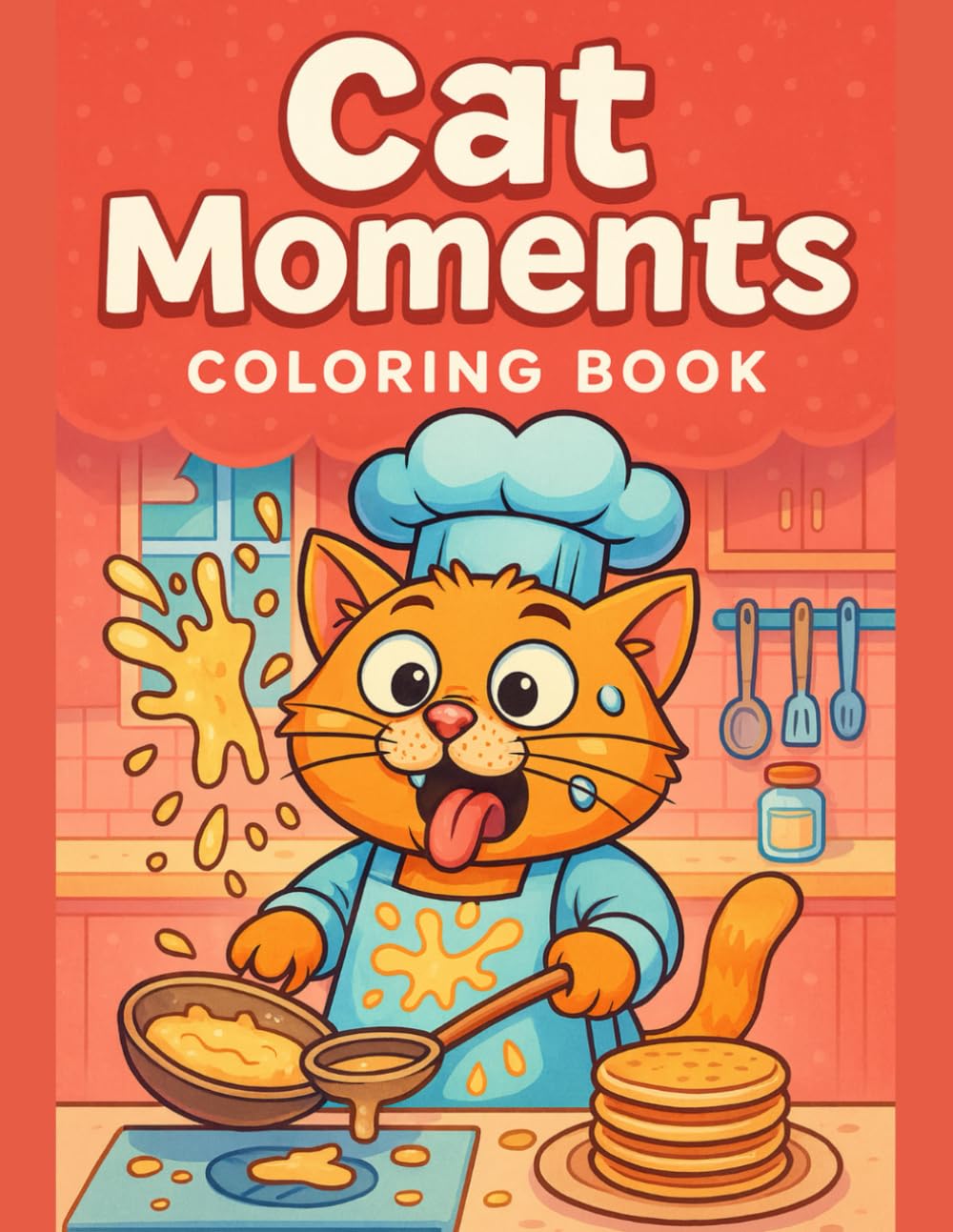 Cute Cat Coloring Book for Kids Ages 3-7: Fun Cat Moments Activity Pages for Preschool and Kindergarten – 50 Easy Designs: Playful Kitten Adventures ... – Single-Sided Designs – 110 Pages