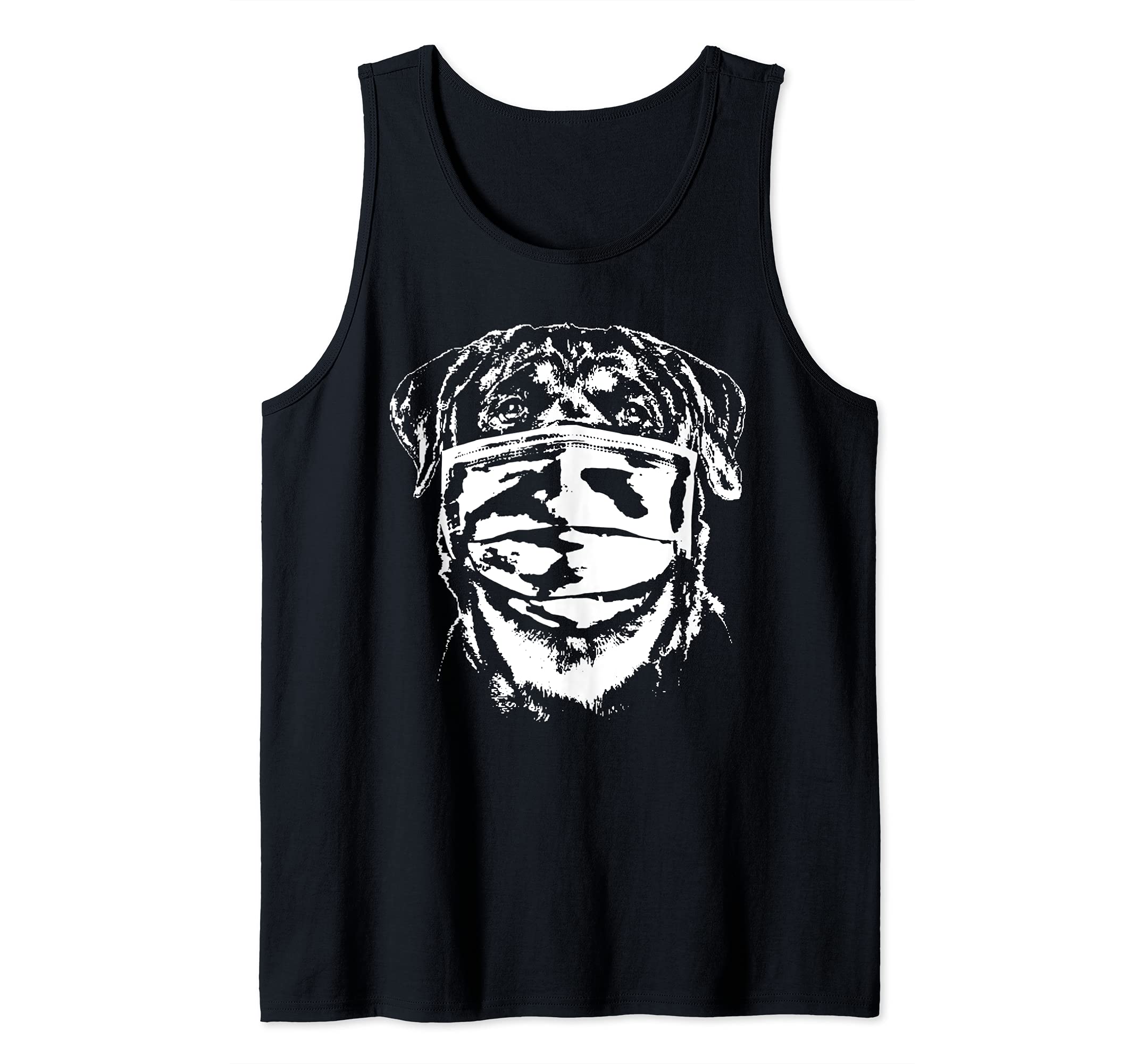 Face Mask Rotweiler Dog Social Distancing Face Mask Tank Top, Black