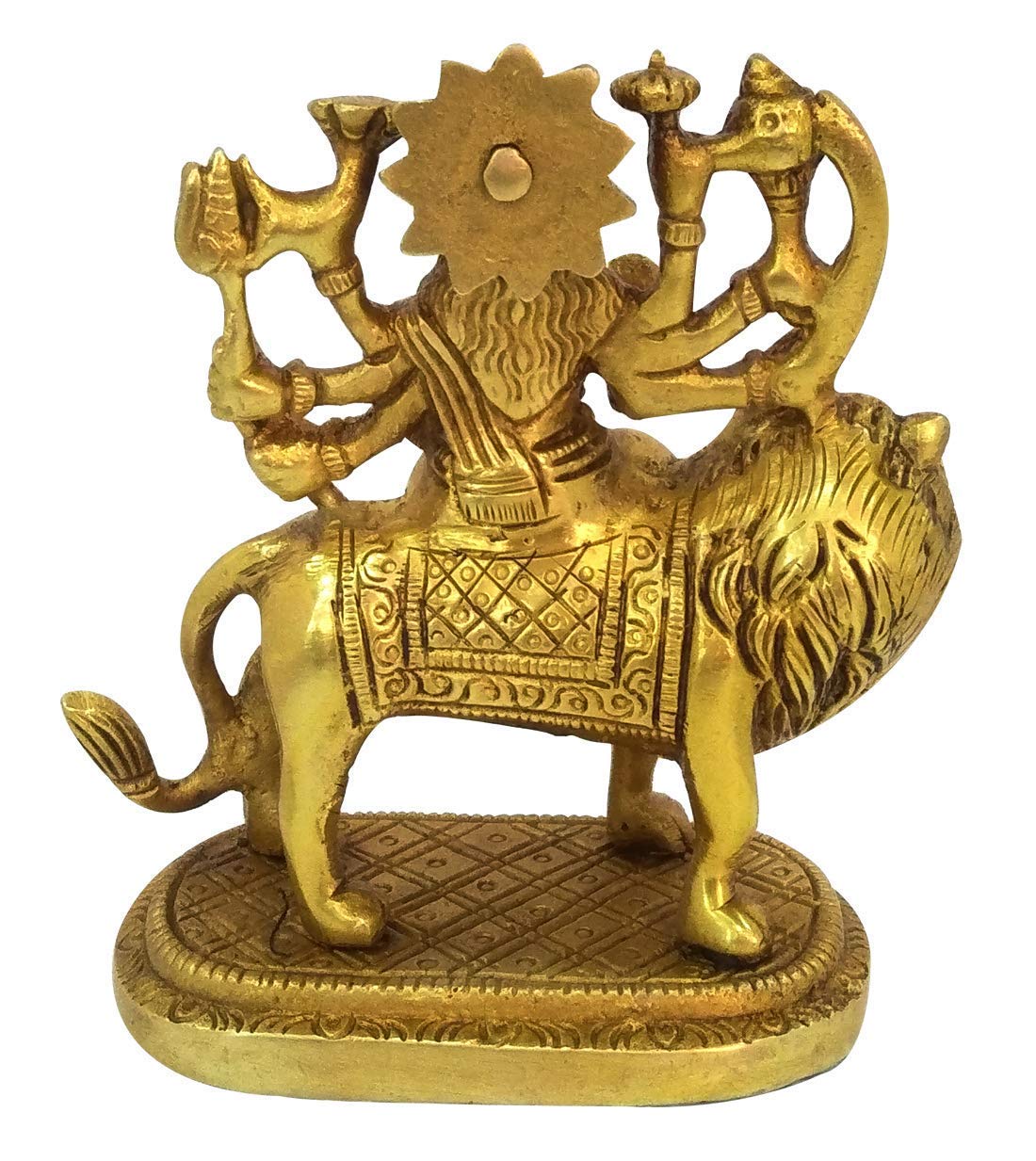 PRANCHI Brass Idol of MATA Sherawali | Maa Durga On Lion for Blessings, Health & Wealth - Image 2 thumbnail