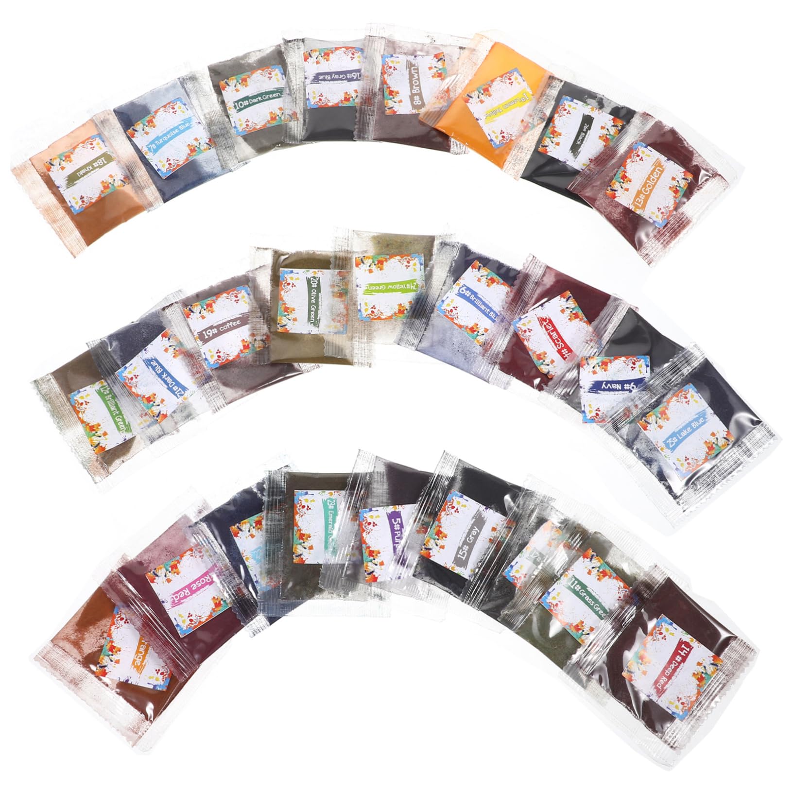 Housoutil 26Pcs Tie Dye Powder Kit DIY Fabric Dyeing Pigments for Adults Create Vibrant Patterns Shirts Scarves and More Present for Parties and Crafting