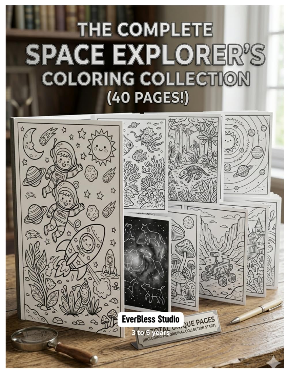 The Complete Space Explorers Kids Coloring Book: This exciting coloring book is packed with fun and imaginative space-themed pages designed especially ... planets, aliens, and galaxy adventures.