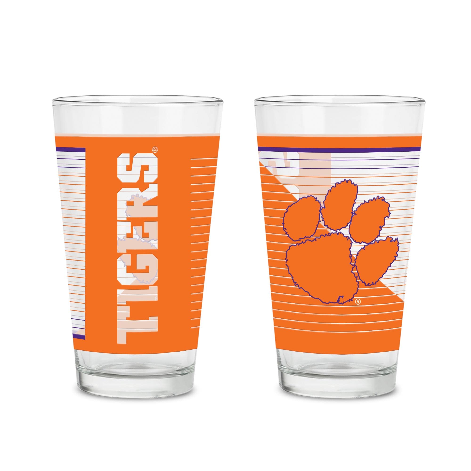 Rico Industries NCAA North Carolina Tar Heels 473.6 g Pint-Gläser mit digital gedrucktem Logo, praktisches 2er Set klassische Trinkgläser für Fans, spülmaschinenfest