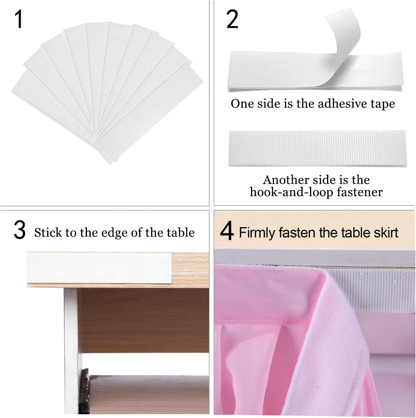 Pink Tablecloth Tutu Table Skirt for Rectangle Tables 6ft Birthday Baby Shower Parties Wedding Girl Pricess Party Decorations