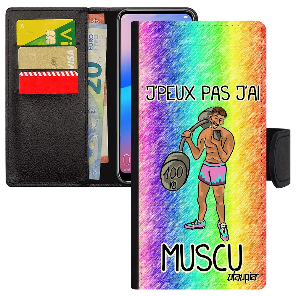 Coque Portefeuille S21+ Evite les Rayures Motif Musculation - 2