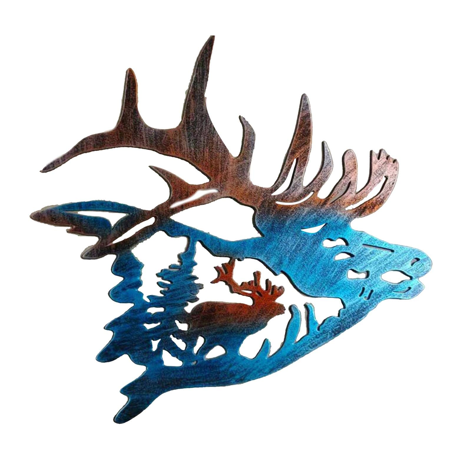 Merishopp Silhouette Metal Garden Stake Animal Yard Decor for Outside Decorations Deer-image-28