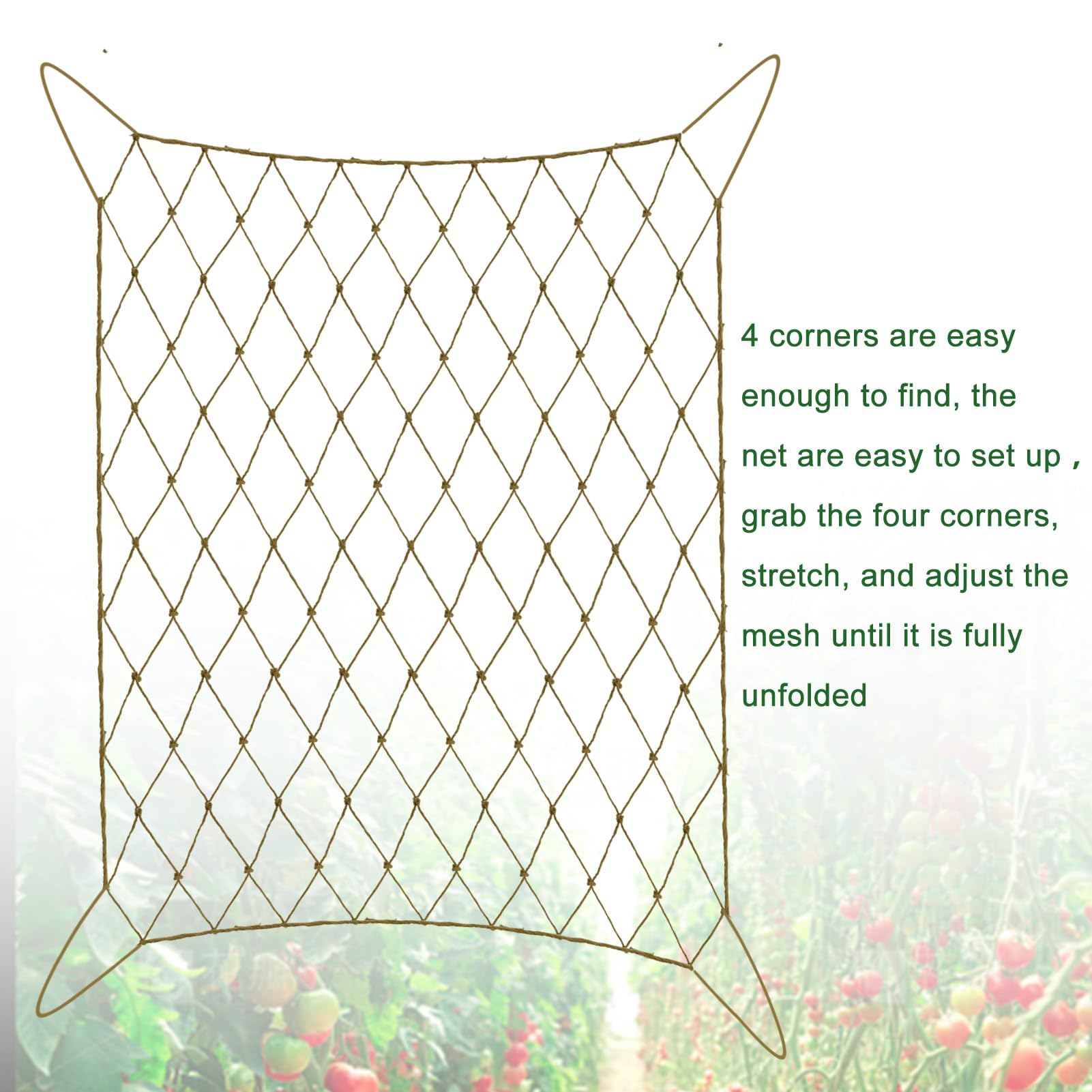 Plant Support Netting Jute Garden Netting Natural Fiber
