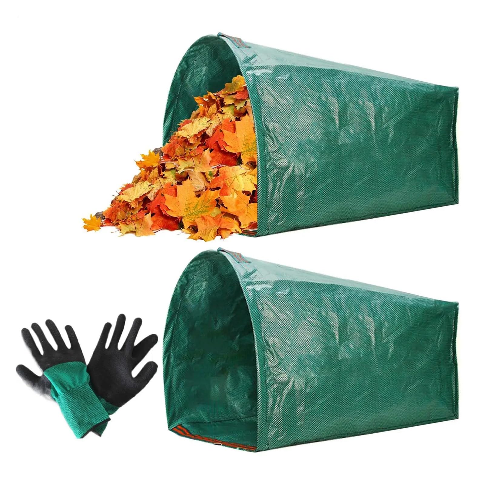 2 piezas de contenedor for recolección malezas patio, bolsas almacenamiento for desechos hojas y flores jardín, gran capacidad, for caídos para Recoger Plantas, Residuos y Hojas(200L)