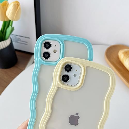 Miniatura 3 de Caseative Bonita forma de marco de onda rizada a prueba de golpes, suave, compatible con iPhone (morado, iPhone 11)