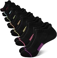 Heatuff 7 Pairs Women's Ankle Socks: Cushioned Athletic Running Socks with Anti-Blister Tab, Breathable Mesh & Arch Support