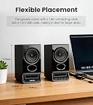 Edifier R20BT USB-Powered Computer Speakers, 2.75" Full-Range Drivers, Bluetooth 6.0, Touch Controls, AUX Input, Headphone Jack, Custom Ambient Light & Sound Profiles via APP - Black