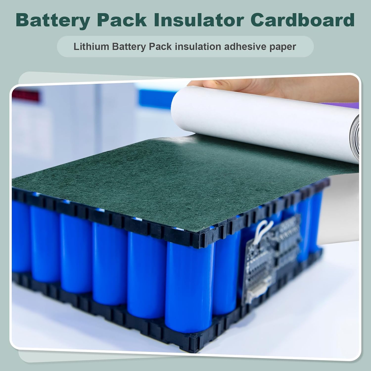 Pangda Electrical Insulating Adhesive Paper 0.2mm Thickness 200mm 7.9 Inches Width 9.9 ft Length Battery Pack Insulator Gasket Insulation Film Insulation Sheet for Battery Pack, Green