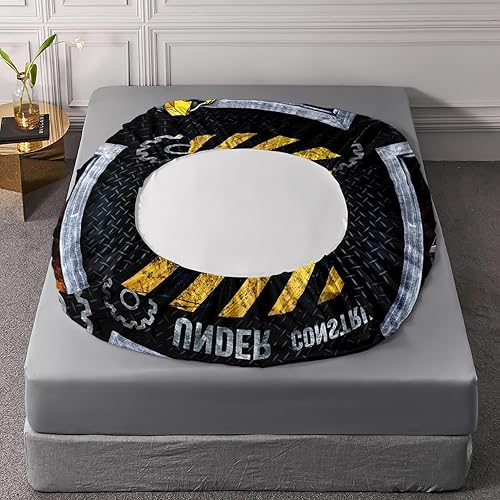 Miniatura 5 de HOSIMA Under Construction - Juego de cama ajustable de microfibra de 3 piezas con patrón de excavadora para niños, diseño de caricaturas, sábana