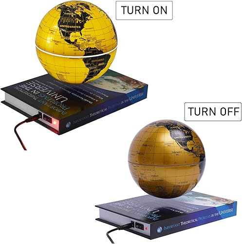 Miniatura 6 de Globo flotante de levitación magnética de 6 pulgadas con luz LED que cambia de color, globo de levitación magnético para escritorio, oficina,