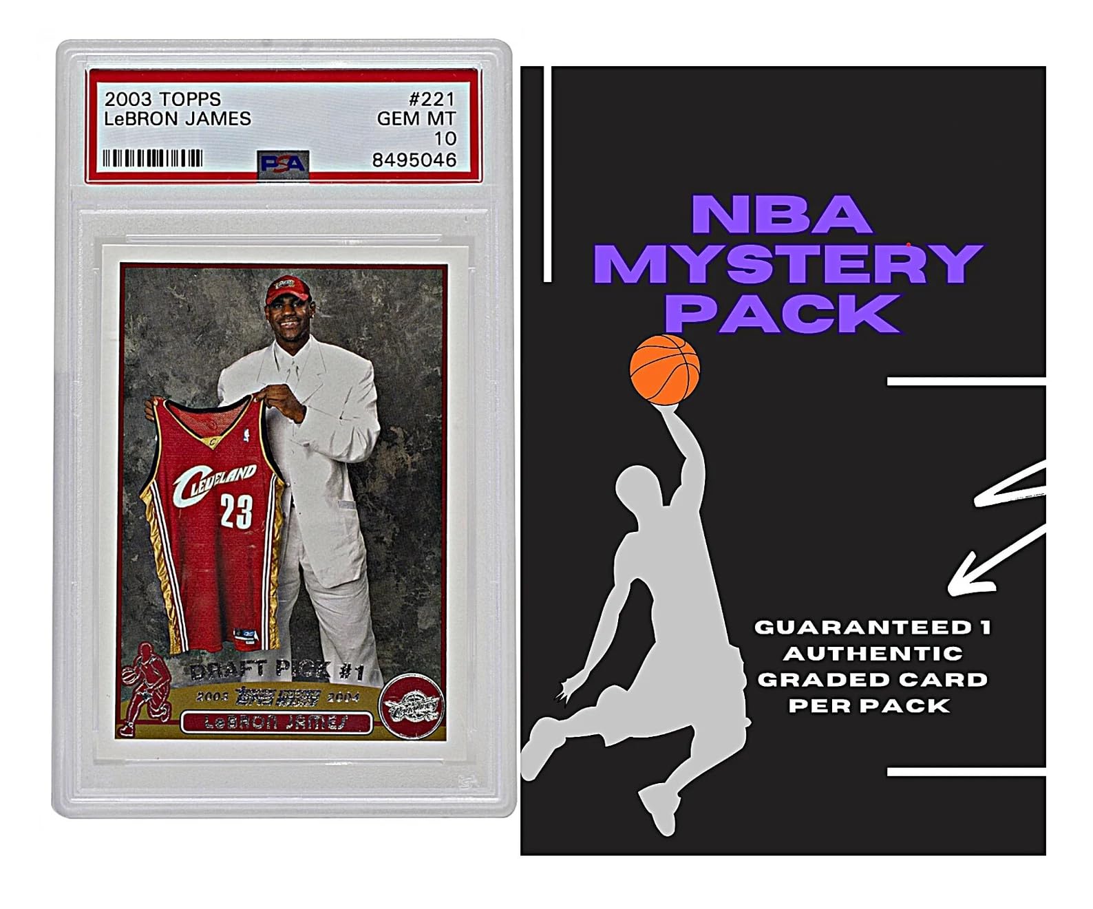 Amazon.com: Basketball Graded Card Mystery Pack | 1 Graded Basketball Card  | Grade 8+ Guaranteed