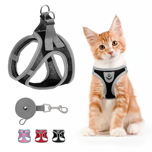 SCENEREAL Cat Harness and Leash Set Escape Proof, Adjustable Soft