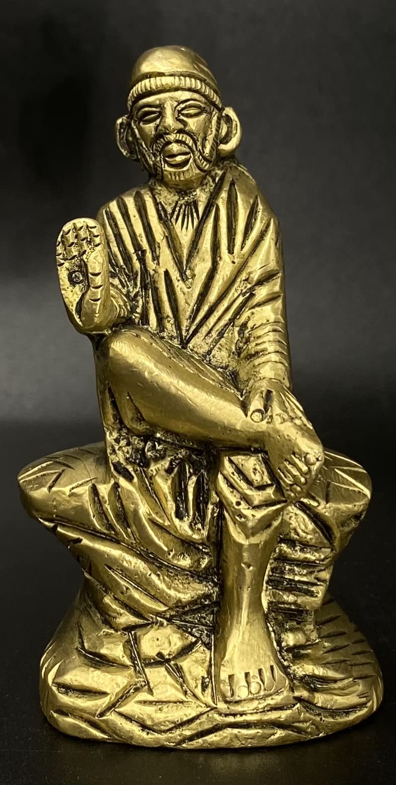 KTD GopalaShirdi Sai Baba | Shirdi Sai Baba | Shirdi Sai Baba Idol For Temple | Brass Showpiece - 7.2cm x 2.5cm