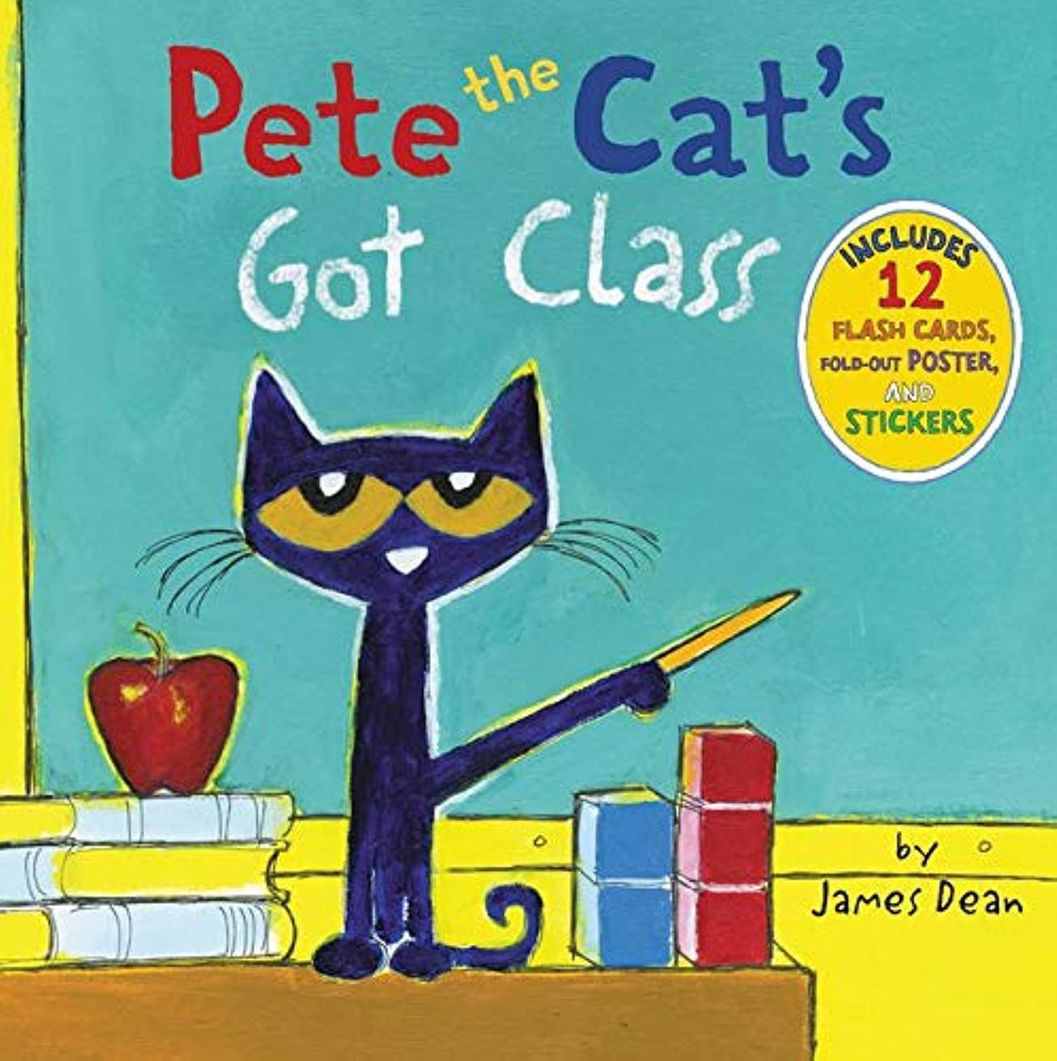 Pete the Cat's Got Class: Includes 12 Flash Cards, Fold-Out Poster, and Stickers! – A Fun Story About Helping Friends Learn Math for Children (Ages 4-8)