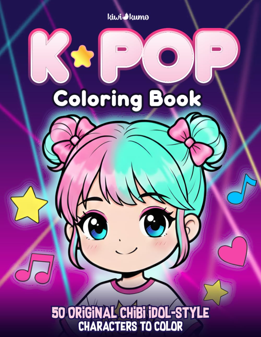 K-Pop Coloring Book: 50 Original Chibi Idol-Style Characters to Color | Fashion, Streetwear & Stage Vibes for Teens and Adults
