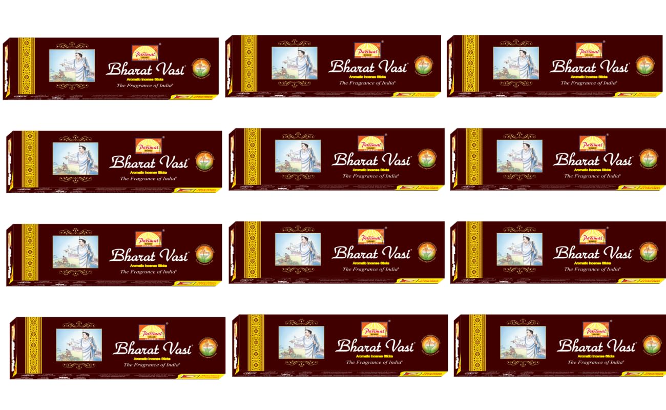 Parimal Bharat Vasi Floral Incense/Agarbatti Sticks | 720-740 Sticks (1200 gm) |Agarbatti for Pooja, Meditation & Daily Use | Traditional Indian Fragrance |Each 100 Gram|Pack of 12-picture-10
