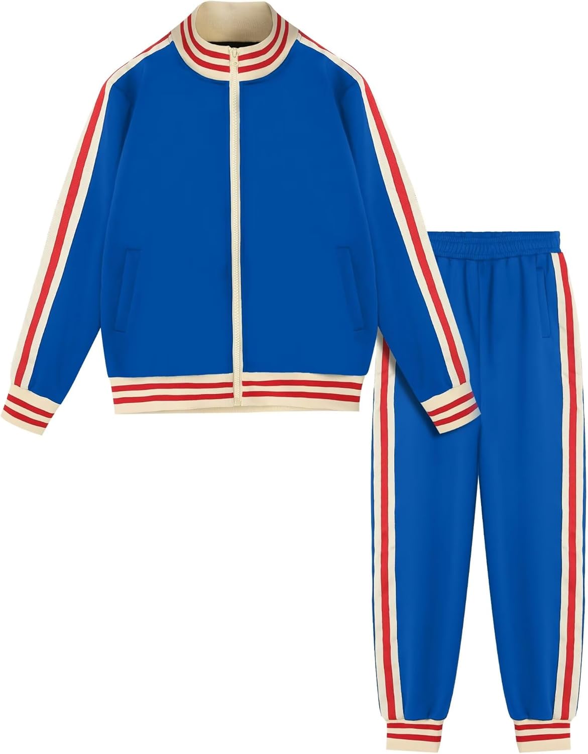 Boys' Tracksuits Set Long Sleeve Full Zip Active Jackets & Jogger Pants Suits 2 Piece Kids Sweatsuit for 4-12 Years