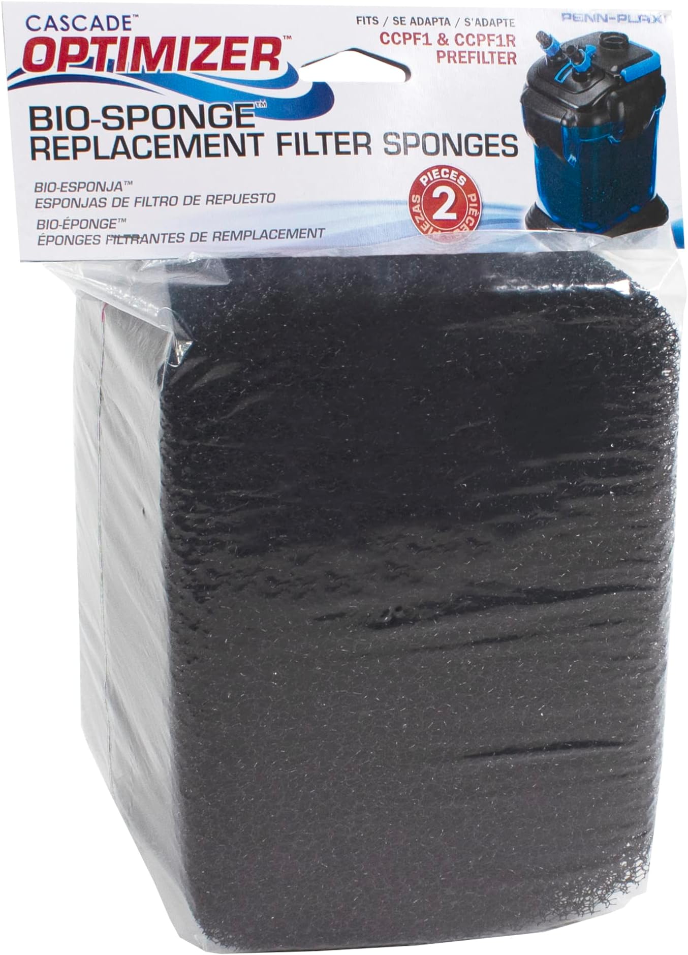 Penn-PlaxReplacement Coarse Bio-Sponges for Cascade and Reptology Optimizer Pre-Filters – 2 Pack