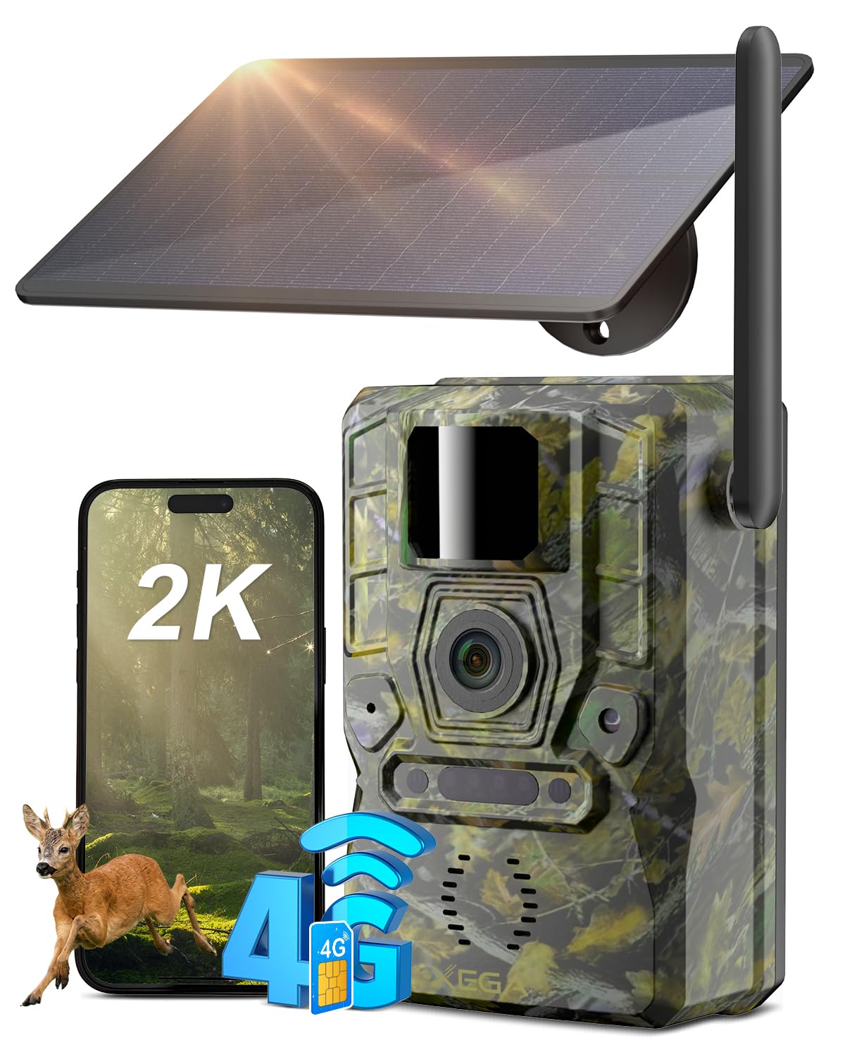 Amazon.com : Xega 4G Solar Cellular Trail Camera with Live