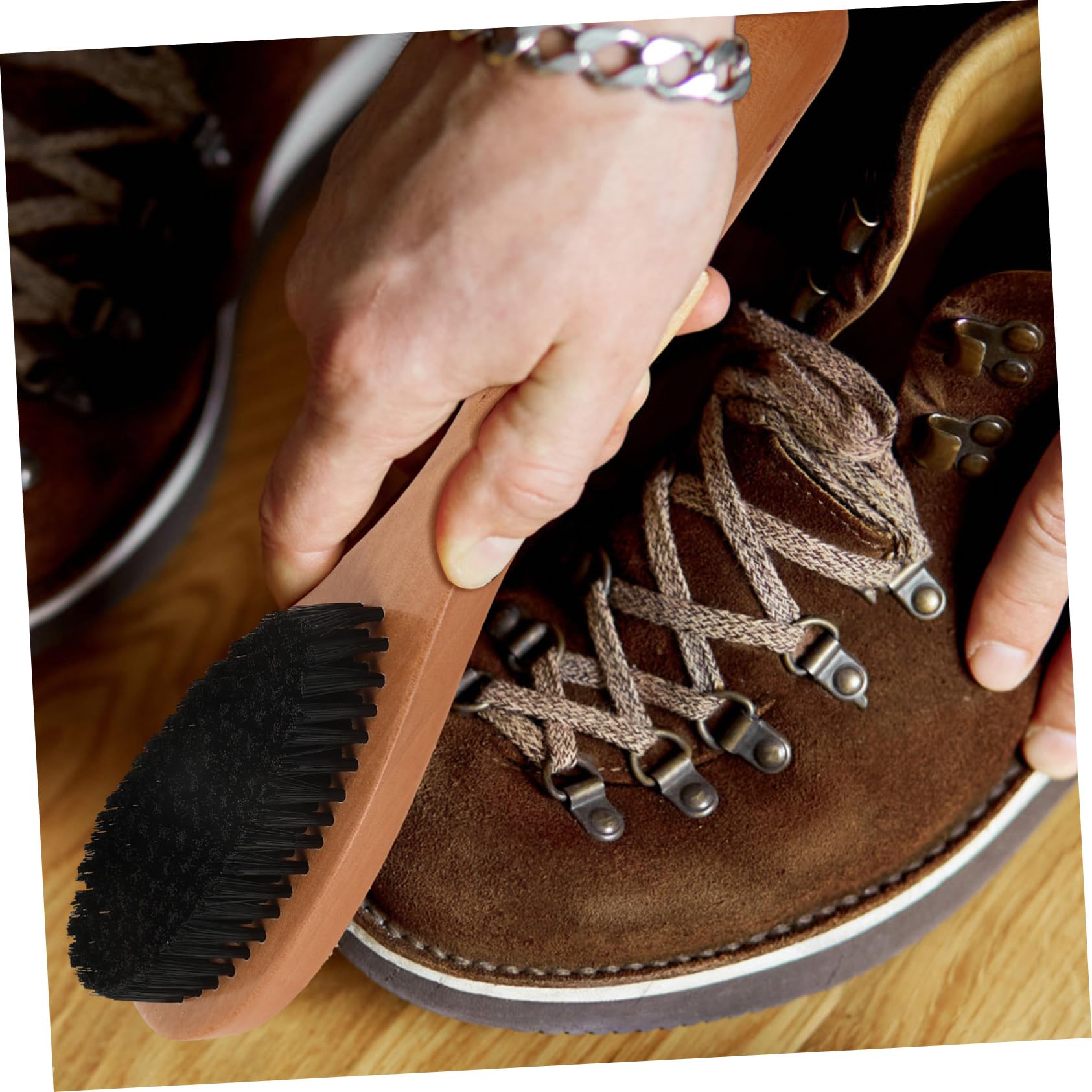 SHERCHPRY 5 Pezzi Di Spazzola Per Scarpe in Pelle Spazzola Con Setole Per Lucidare Gli Stivali Spazzola Per La Pulizia Degli Stivali Robusta E Facile Da Usare Per Lucidare Le Scarpe