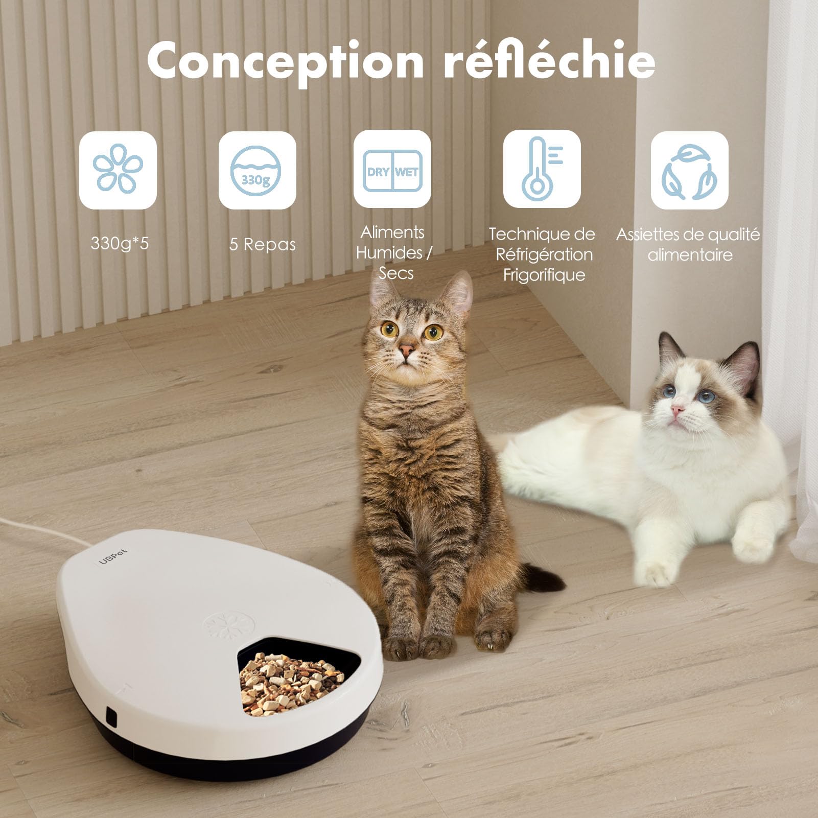 Distributore automatico di mangimi, 350 ml*2 automatici, 2 pasti per gatti, cibo secco e umido, timer 48 ore per gatti e cani di piccola taglia Distributore automatico di mangimi, 350 ml*2 automatici, 2 pasti per gatti, cibo secco e umido, timer 48 ore per gatti e cani di piccola taglia