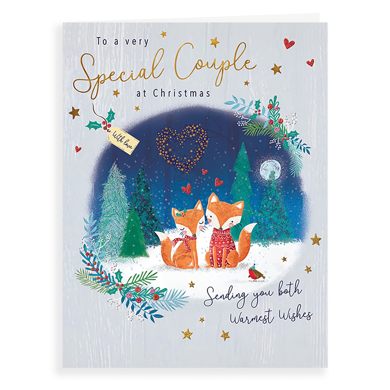 Piccadilly Greetings Piccadilly Greetings Character Christmas Card Special Couple - 8 x 6 inches