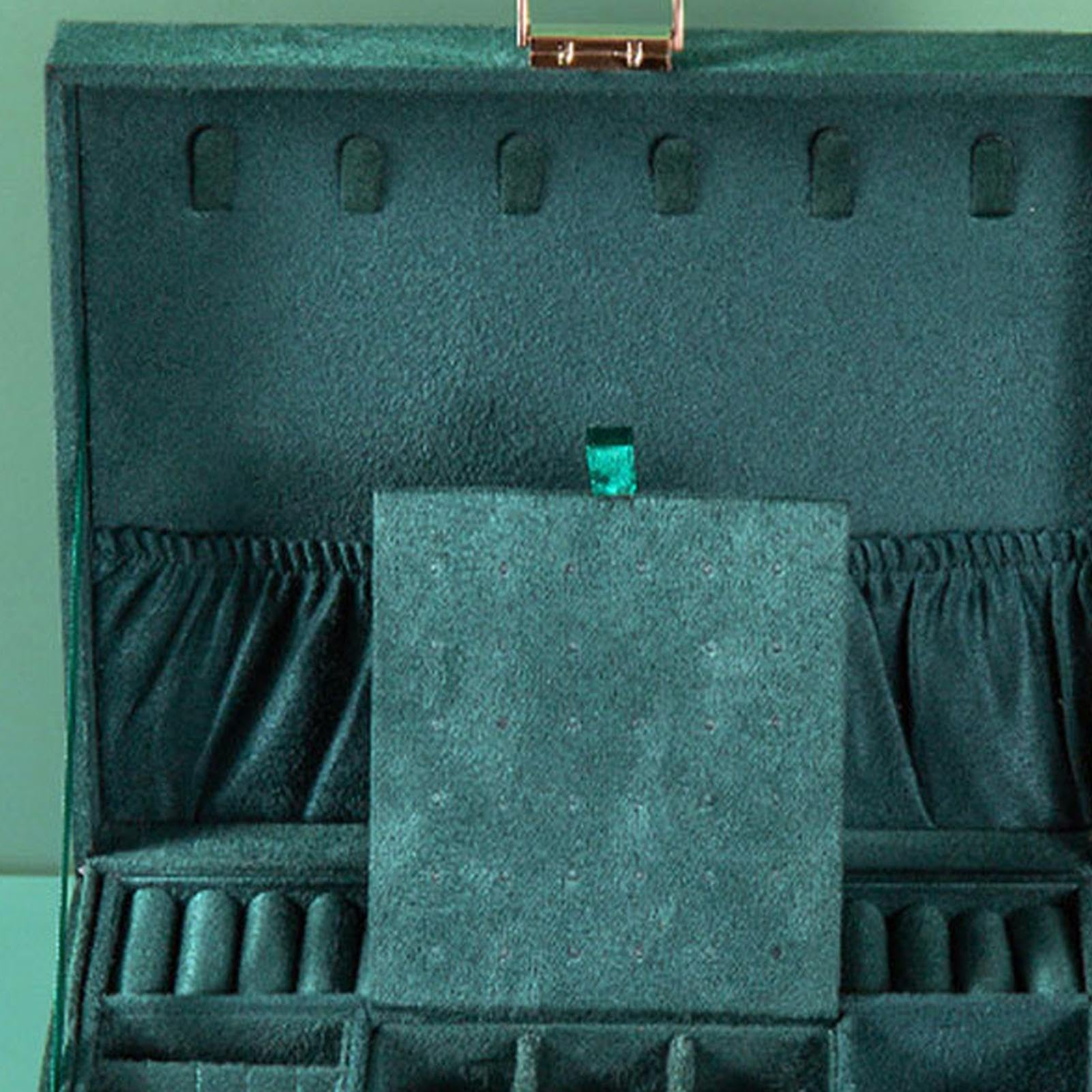 Jewelry Storage Box 3 rettangolare antico design Dark | Green Treasure Box Organizer per donne ragazze e Trinket Collections Trinkets and Keepsakes Accsories for Home
