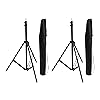 鶹 Basics Aluminum Light Photography Tripod Stand with Case - Pack of 2, 2.8 - 6.7 Feet, Black