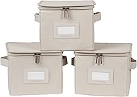 Vista 13 de Covermates Keepsakes - Caja de almacenamiento con cremallera superior - Poliéster resistente - Asas reforzadas - Diseño apilable - Almacenamiento