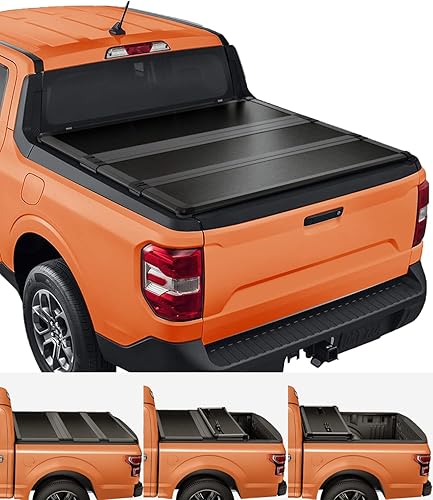 TIPTOP Cubierta rígida de triple pliegue para camioneta FRP en la parte superior para Ford Maverick 2022 2023 caja de 46 pies 544 pulgadas  TPM3 disponible en Yaxa Colombia
