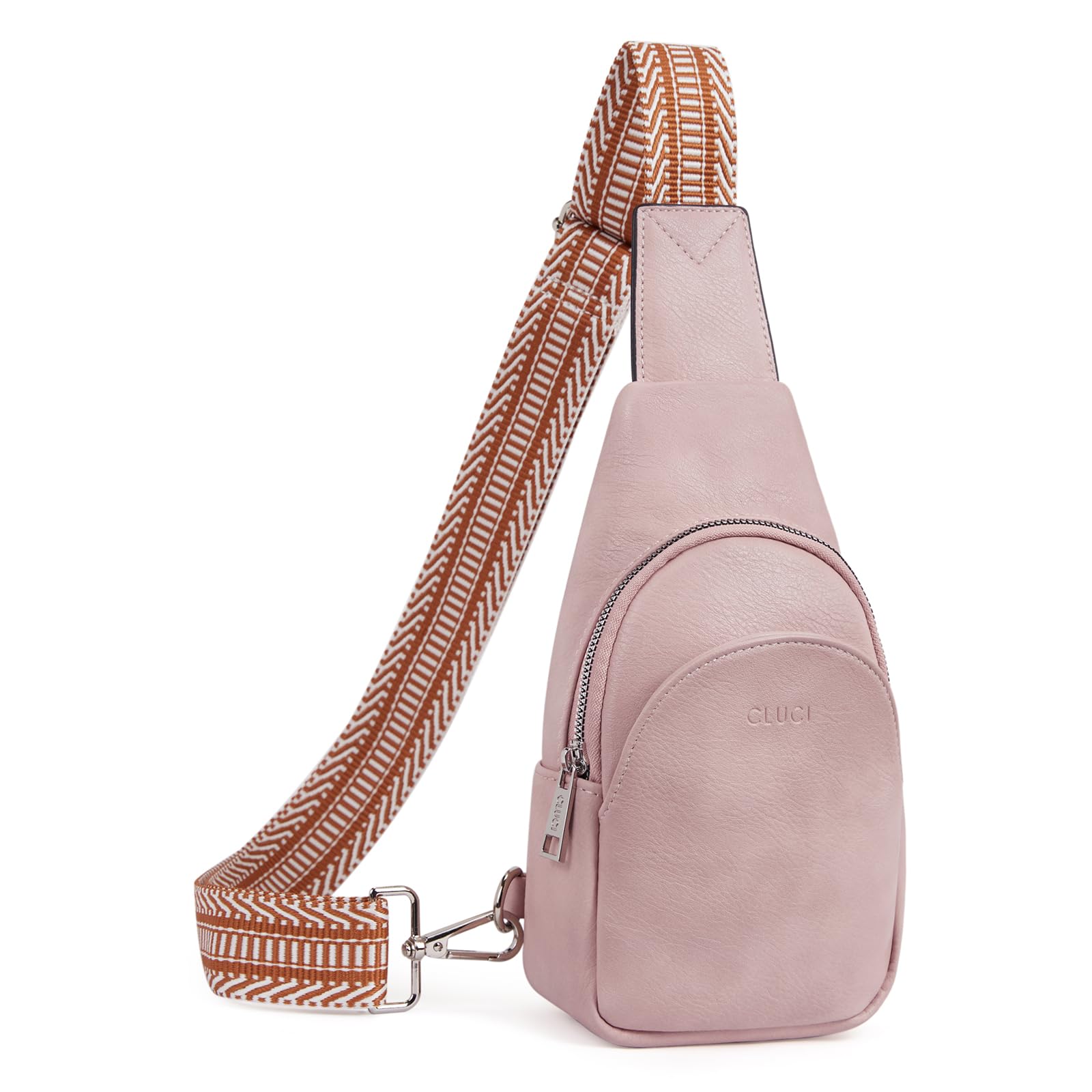 CLUCI Small Sling Bag for Women Crossbody, Faux Leather Trendy Waist Packs with Guitar Strap, Women's Fanny Packs