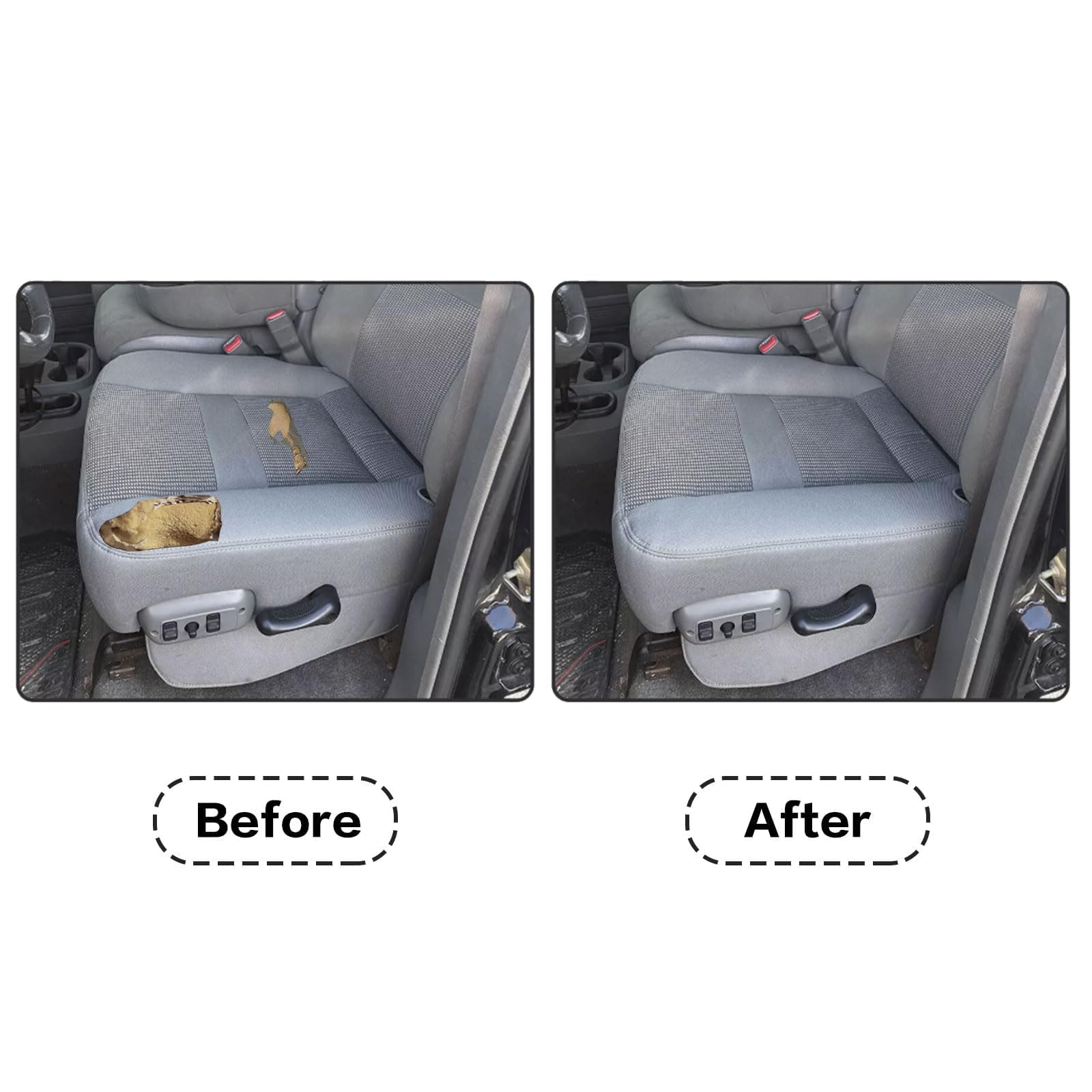 Siège Conducteur Bas + Mousse Pour Dodge Ram 2006-2010 - Tissu Gris Clair, Remplacement Direct
