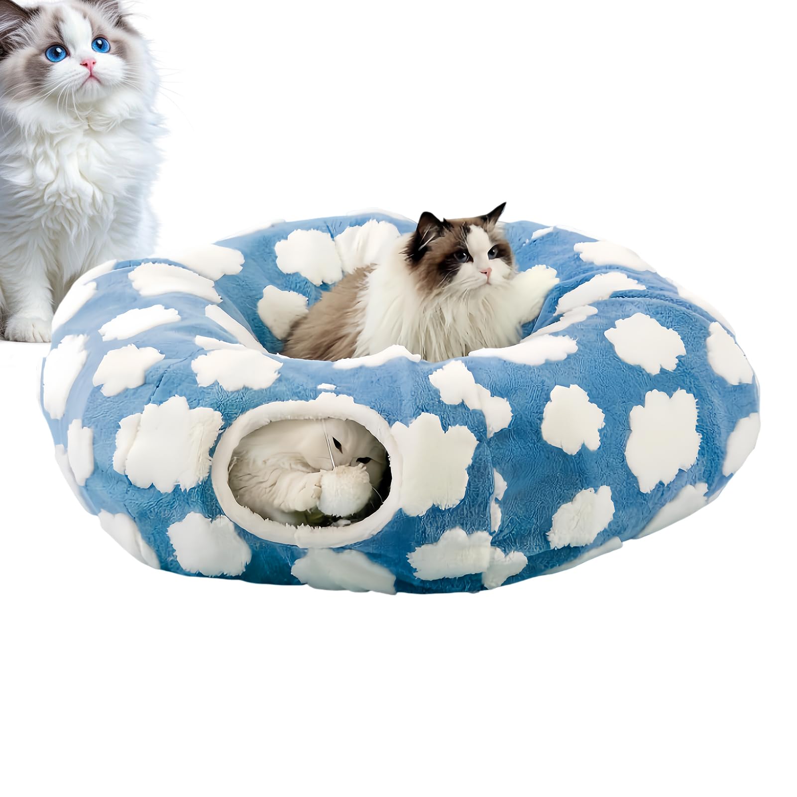 Tunnel De pour Chat Nid Lavable et Mignon | Tunnel Lit Mignon Pour Chat Pour Chaton Chiot Petit Chien Lapin Enrichissement Animaux Intérieur Chambre Salon Décoration