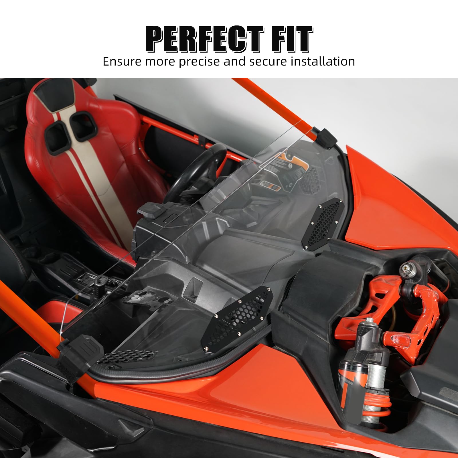 NICECNC Halbe Windschutzscheibe, hartbeschichtet, UV-beständig, kompatibel mit Maverick X3 4x4 DS Turbo DPS 2021-2024, Maverick X3 Max 4x4 DS Turbo DPS 2021-2024, Maverick X3 R 4x4 XRS Turbo DPS 2017