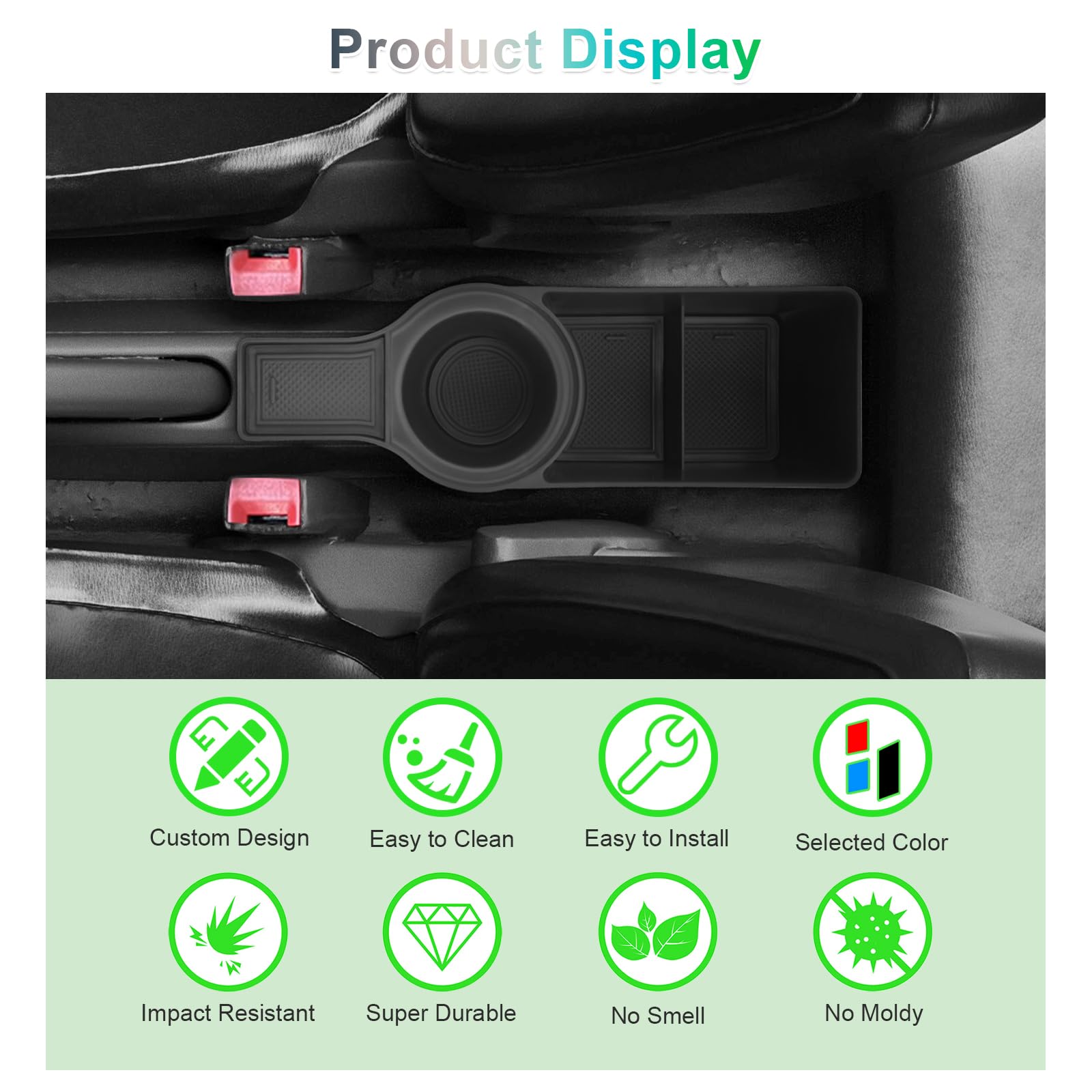 GAFAT V W UP GTI/Seat MII/Skod-a Citigo 2013-2023 Contenitore Portaoggetti per Console Centrale, Organizer inferiore alla Console Centrale, Portabicchieri Posteriore, Compatibile con VW UP Accessori