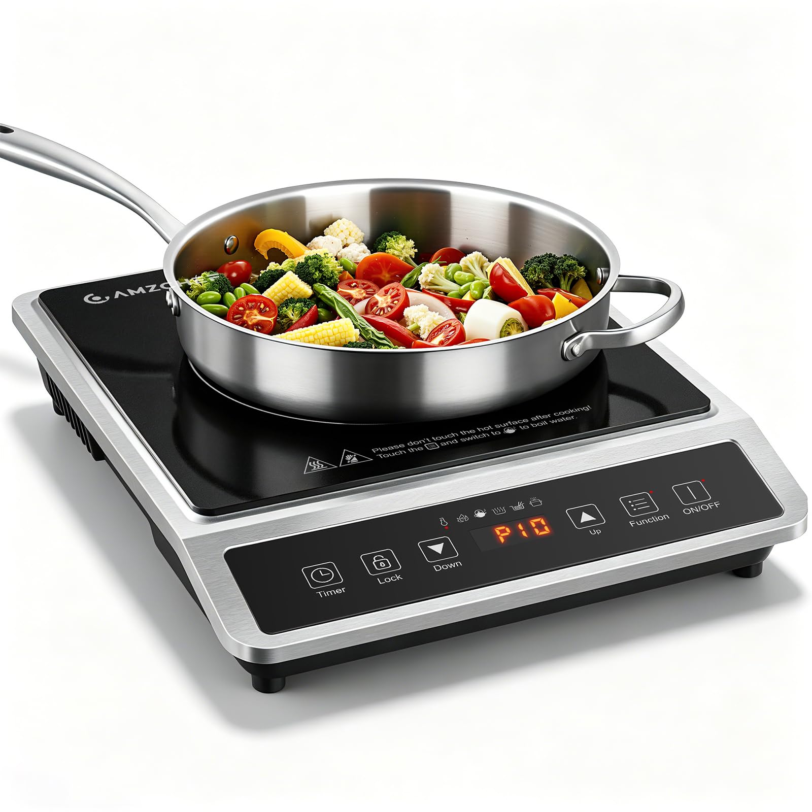 Amazon.com: AMZCHEF 1800W Induction Cooktop Commercial: Large 8