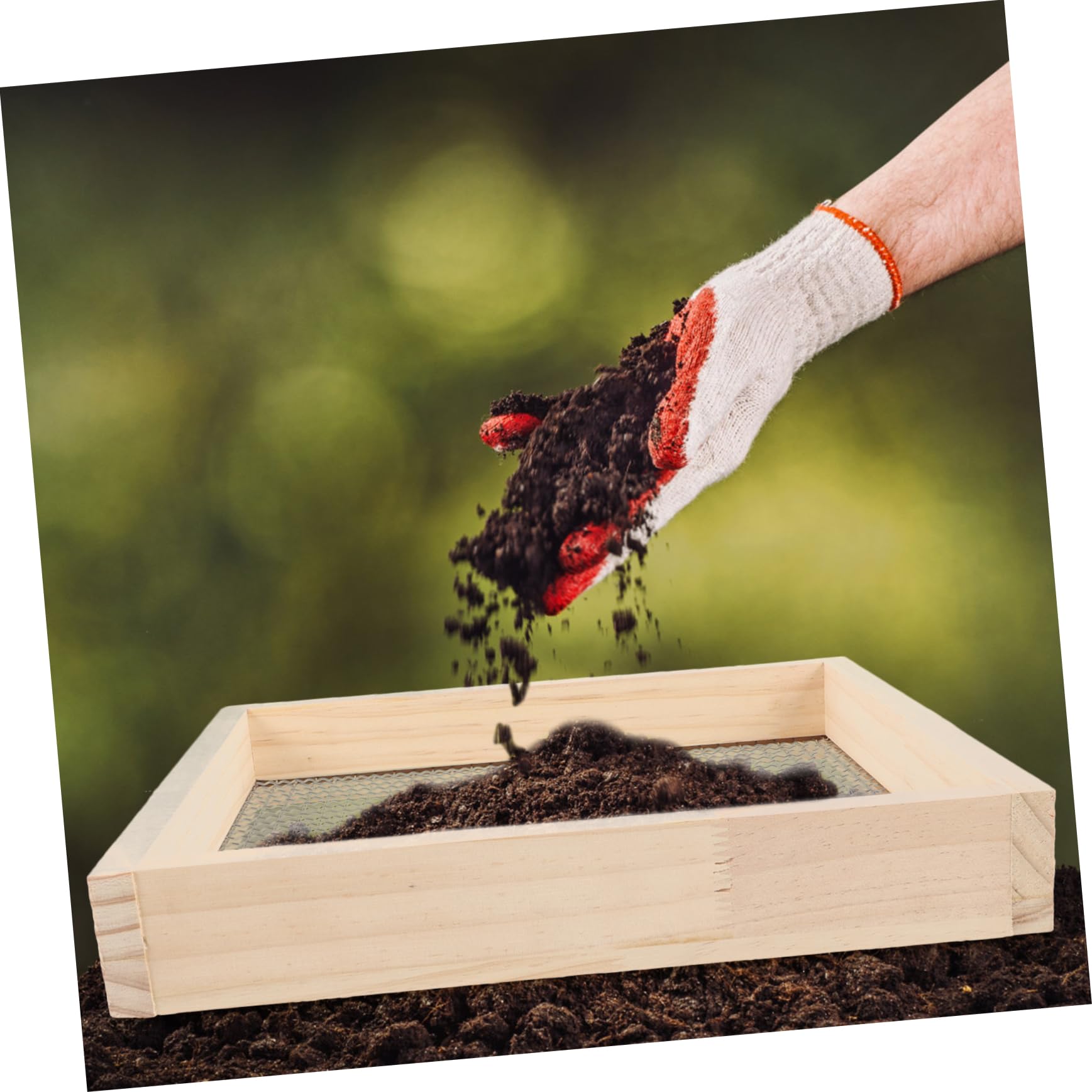 Toyvian Sieve pour Jardin Écran de Filtration Pratique pour Sol Graviers Outil de Jardinage Durable Multifonctionnel