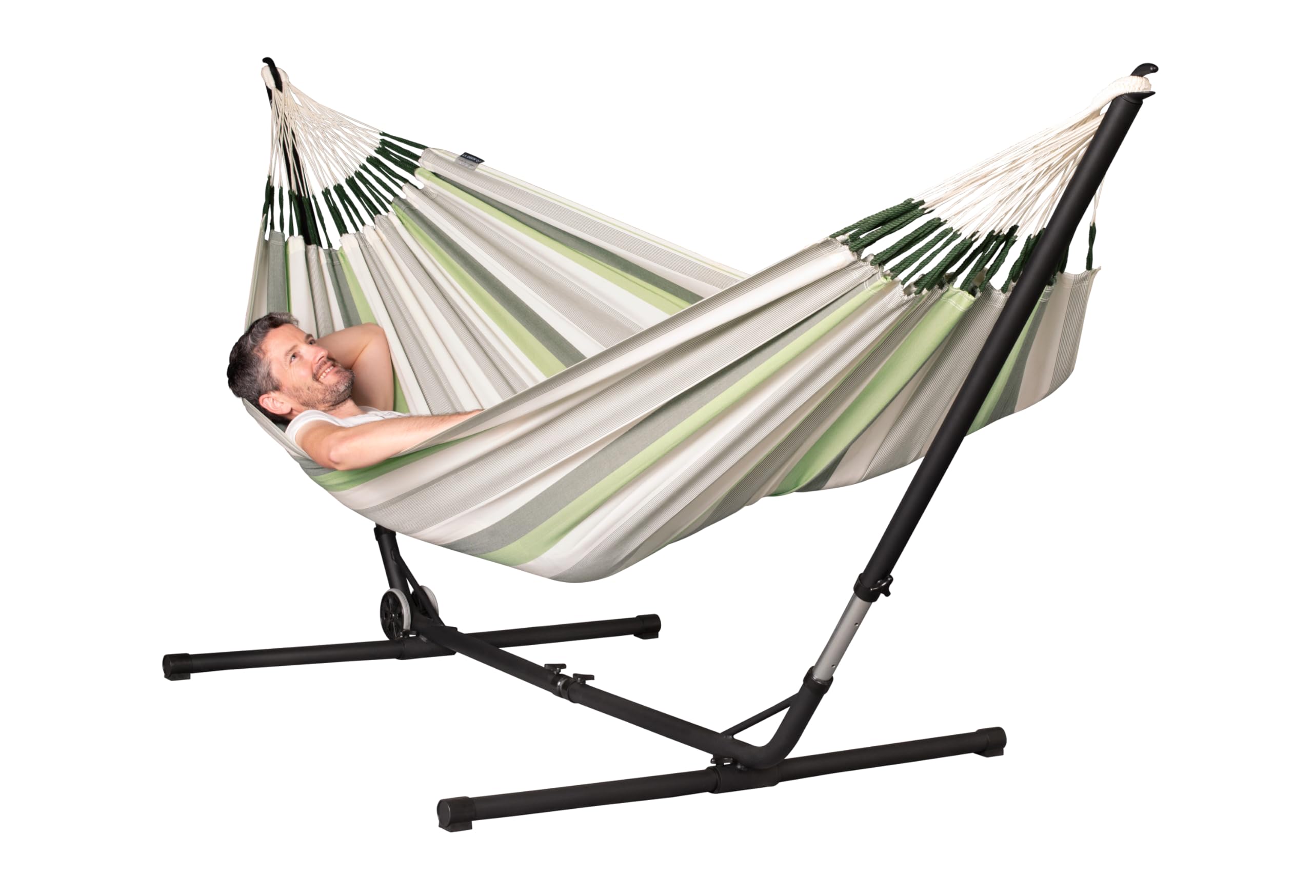 LA SIESTA® - Esterel stelaż hamaka – elastyczny i odporny na warunki atmosferyczne – do wszystkich hamaków od pojedynczego do królewskiego rozmiaru – stelaż, hamak, do użytku na zewnątrz, do użytku