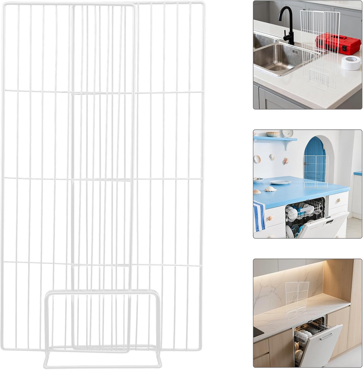 Iron Wire Freezer Shelf Divider Refrigerator Partition Board with Telescopic Width 32-34cm, Reliable Material and Simple Usage for Organizing Refrigerators and Freezers