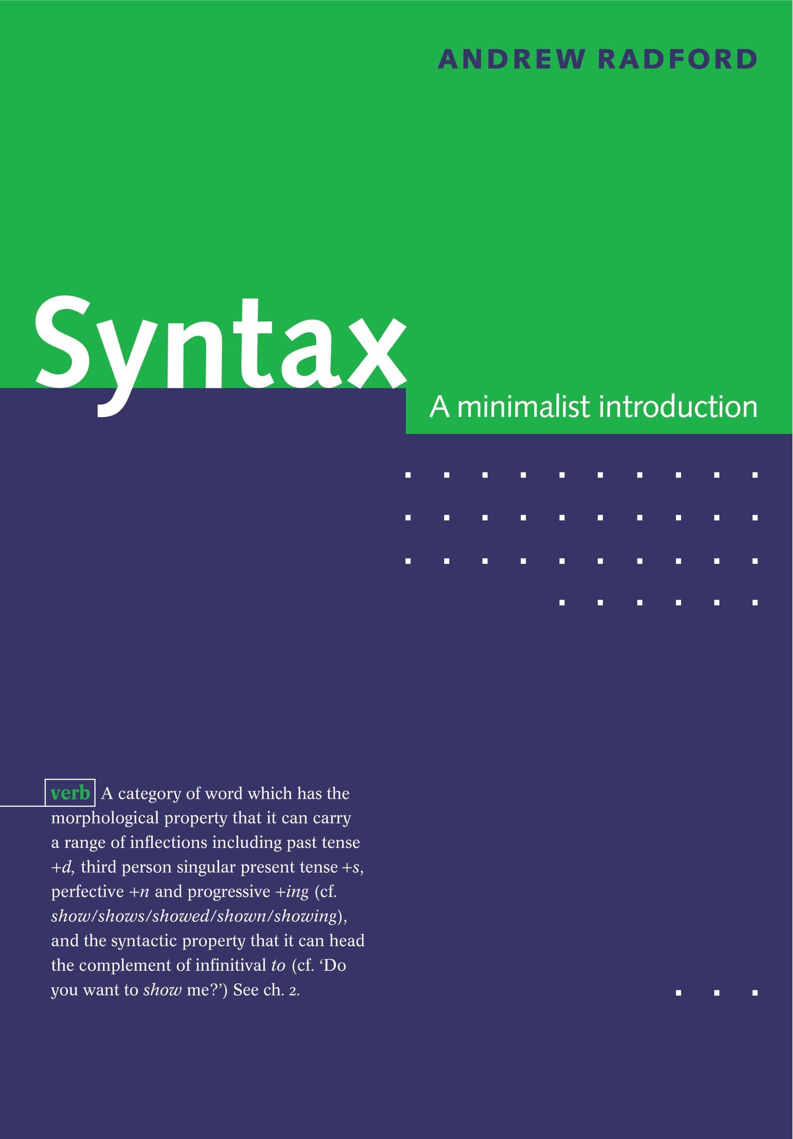Syntax: A Minimalist Introduction