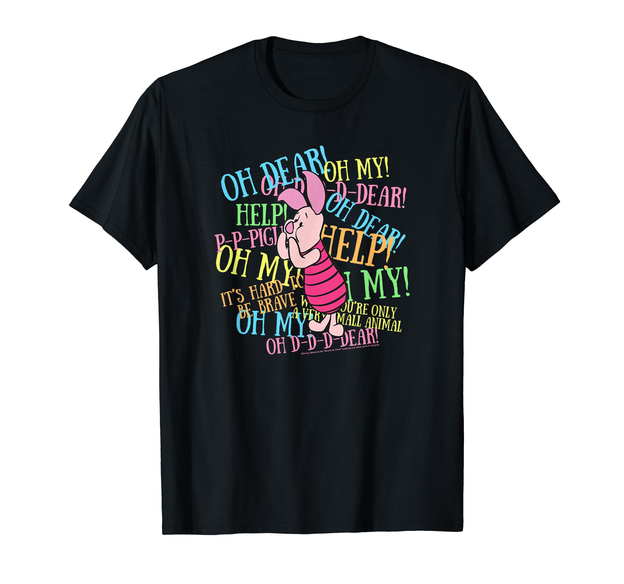 Amazon | ディズニー くまのプーさん ピグレット 怖い引用 Tシャツ | T