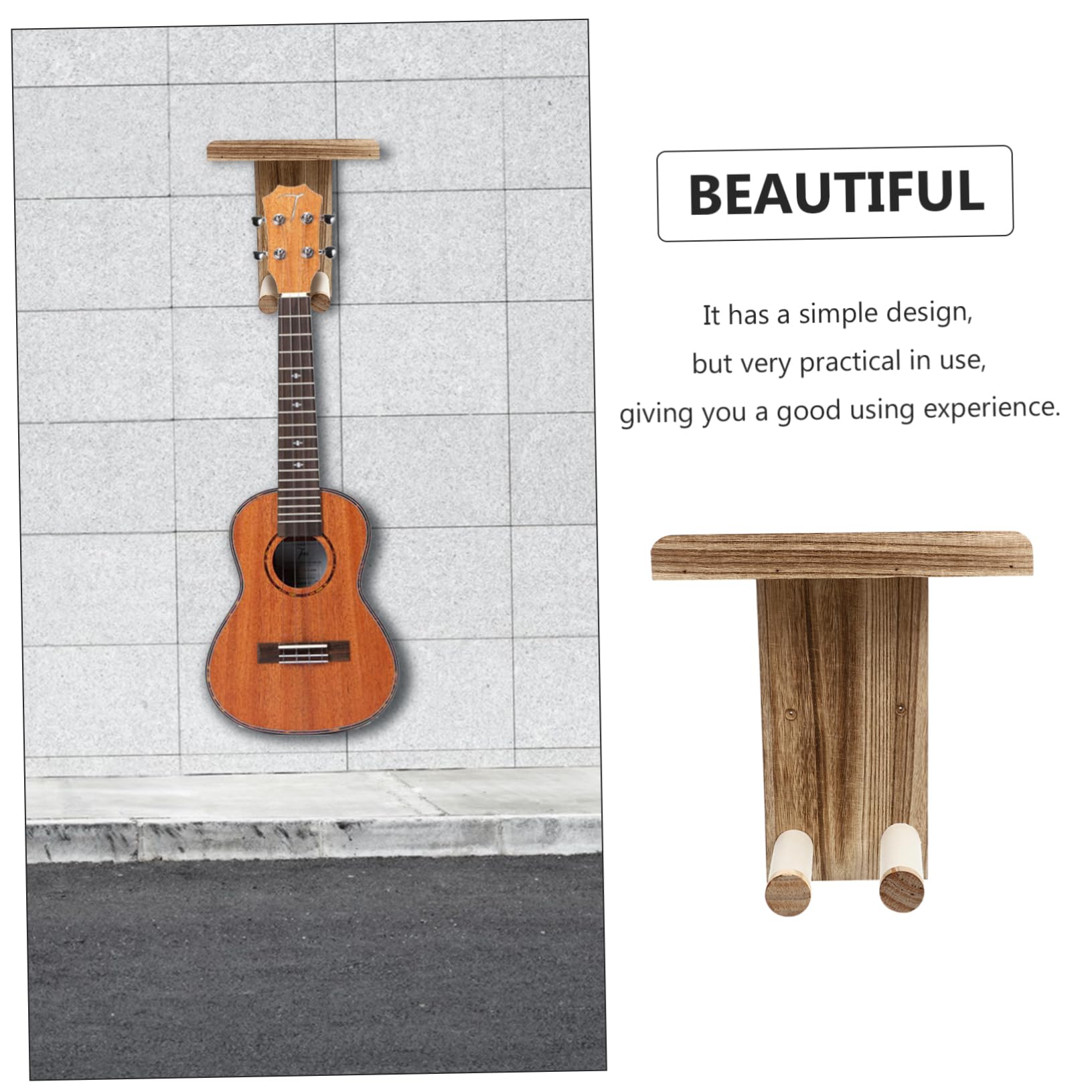 2pezzi Supporto Per Chitarra Acustica in Legno Gancio Da Parete Per Chitarra Resistente Per Casa e Negozio Facile Da Installare
